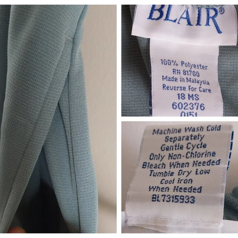 Blair Capri Pants Size 18MS Sea Green Pedal Pusher Casual Leisure Travel Holiday - Picture 3 of 5